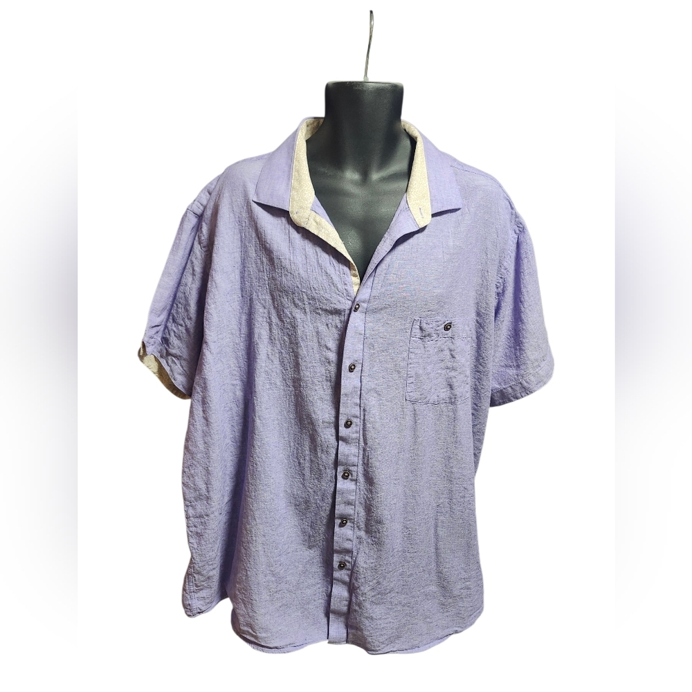 Daniel Hechter 🇫🇷 Light Purple Men's Linen/Cotton Casual Shirt